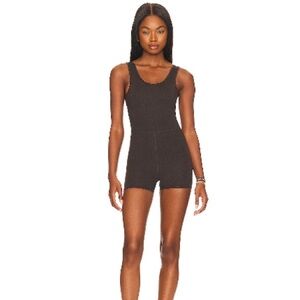 LoungeWell Juniper Heather Romper WellBeing + Being Being NWT  Brown REVOLVE XL